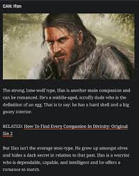 Lttp: Divinity Original Sin 2 - Ifan Is The Definitive Romance Option Of  2017/2018. | Resetera