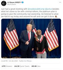 US election 2020: Trump new 'Platinum Plan' wey get support from Lil' Wayne  dey target black Americans