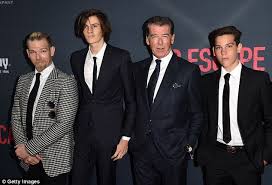His daughter, charlotte brosnan, died of ovarian cancer in 2013. Pierce Brosnan Is Joined By His Handsome Sons At No Escape Premiere Pierce Brosnan Premiere Handsome