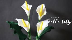 Gunting kain flanel berbentuk spiral. How To Make Felt Flower Calla Lily Bunga Kain Tenun Bunga Calla Lily Templat Bunga
