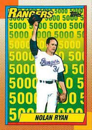How much is a nolan ryan rookie card worth? 1990 Topps Nolan Ryan Texas Rangers 5 Baseball Card For Sale Online Ebay