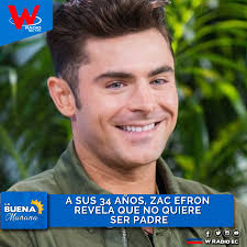 FARÁNDULA “Creo que fue una dosis saludable para disuadirme por el tiempo  que sea necesario”. A sus 34 años, Zac Efron revela que no quiere ser  padre. El actor estadounidense #ZacEfron anunció
