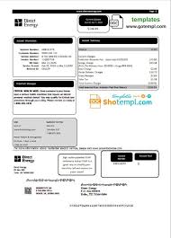Utility Bill Gotempl Bill Template Utility Bill Templates