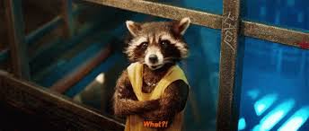Voiced by bradley cooper, rocket is by far the strangest of the guardians you'll be seeing on screen, and that's saying something when one of his. Guardians Of The Galaxy Rocket Raccoon Gif Guardiansofthegalaxy Rocketraccoon What Discover Share Gifs