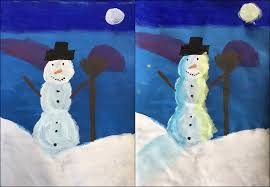 Downloade dieses freie bild zum thema schneemann zeichnung transparentem aus pixabays umfangreicher sammlung an public domain bildern und videos. Flex Schneemanner Bei Nacht In Zwei Verschiedenen Techniken Gerhart Hauptmann Grundschule Grunheide Mark