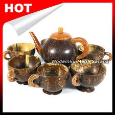Cara membuat perahu layar dari batok kelapa memang butuh keahliahan khusus. 1 Sett Teko Gelas Cangkir Batok Kelapa Natural Handle Glugu Ca01 Shopee Indonesia