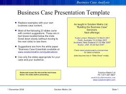 Business Case Presentation Business Case Template Case Presentation Case Study Template