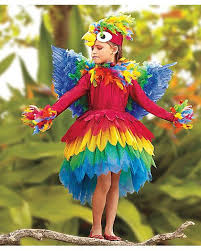 Bird Costume For Kids Parrot Girl Costume Chasing Fireflies Com Halloween Costumes For Girls Girl Costumes Parrot Costume