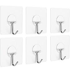 Anwenk Wall Hooks Adhesive Wall Hanging Hooks Stick On Hooks Ceiling Hanger Damage Free Hanging Reusable Waterproof O Ceiling Hangers Hanging Hooks Wall Hooks