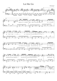 As you begin to learn to play the guitar, you want to find sheet music for the songs you want to play. Passenger Let Her Go Sheet Music For Piano Download Free In Pdf Or Midi Passenger Let Her Go Sheet Music Let Her Go