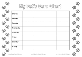 Reward Charts For Pet Care