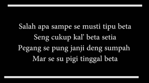 Se seng bisa jujur par beta se pigi bukan par kuliah mar karna dia yang su tunggu se disana. Sio Kanapa Morin Solisa With Lyrics Youtube