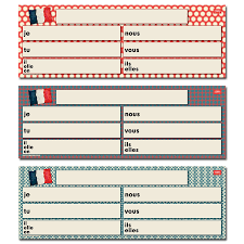 dry erase french verb charts set of 3