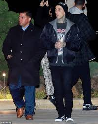 Travis barker and kourtney kardashian. Kourtney Kardashian And Blink 182 S Travis Barker Head To Nobu For Sushi Daily Mail Online