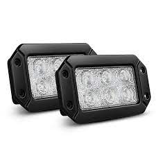 Mixed beam optics would provide the best peripheral vs long range. Customer Favorite Nilight Led Light Bar 2pcs 18w Spot Flush Mount Led Work Light Driving Lights Off Road Led Lights For Jeep Truck Tacoma Bumper Atv Utv 2 Years Warranty Accuweather Shop