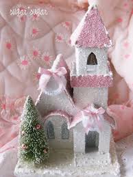 New christmas ornaments add extra sparkle to your holiday decor, whether you're trimming your very first christmas tree or refreshing your existing collection of holiday decorations. Pink Rooftops Glitter Christmas Shabby Christmas Glitter Houses