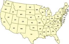 Folglich sind auch die regionen sehr verschieden. Die Bundesstaaten Der Usa Mit Karte