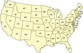 Regions and city list of usa with capital and administrative centers are marked. The States Of The Usa On A Map