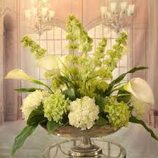 Check spelling or type a new query. Found It At Wayfair Calla Lilly And Bells Of Ireland Silk Floral Centerpiece In Bowl Large Flower Arrangements Silk Floral Centerpiece Flower Arrangements