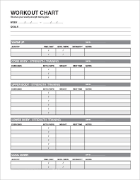nice workout schedule template with