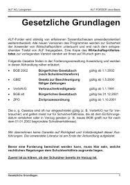 Wir stellen ihnen dafür unseren mustervertrag zur verfügung. Gesetzliche Grundlagen Alf Ag