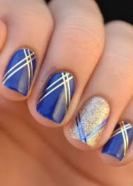 Black And Light Blue Nail Designs Prom Nails 15 Ideas For Your Perfect Manicure Gold Nails Blue Nail Designs Blue Gel Nails