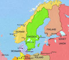 According to some sources finland is represented as the scandinavian country, but finland, iceland, faroe islands, aland islands, and greenland compose together the nordic countries. Map Of Scandinavia At 1960ad Timemaps