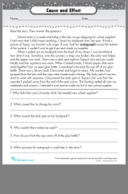 Reading For Comprehension Cause And Effect Worksheet Education Com Comprehension Passage Cause And Effect Reading Comprehension