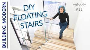See more ideas about staircase, stairs design, floating staircase. Diy Floating Stairs Install Ep 11 Building Modern On A Budget Youtube