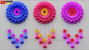Jangan lupa subscribe, like, komen dan share ya guys. Paper Flower Wall Hanging Kerajinan Tangan Membuat Hiasan Dinding Cantik Dari Kertas Origami Youtube
