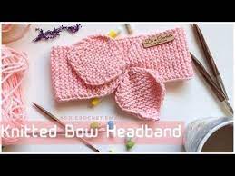 easy knitting bow headband تريكو ربطة شعر فيونكة youtube knitted hats crochet hats knitted
