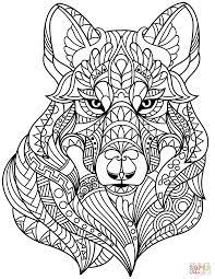 I love to colour these detailed pages to unwind and. Wolf Head Zentangle Coloring Page From Zentangle Category Select From 29500 Printable Crafts Of Cartoon Animal Coloring Pages Wolf Coloring Wolf Coloring Page