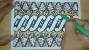 20 motif gambar batik sederhana paling keren 2019 gambar. Contoh Gambar Batik Pola Model Liris Youtube