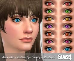 Best sims 4 eyes · 1. Realistic Eyes Overlay Sims 4 Eyes