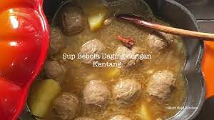 Ditumbuk, bawang besar 1 biji. Cara Mudah Buat Sup Bebola Daging Youtube