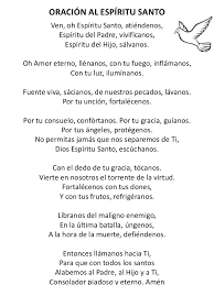 Oraciones de liberación y sanación. Oracion Al Espiritu Santo