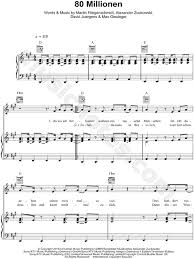Das video zum song 80 millionen. Max Giesinger 80 Millionen Sheet Music In A Major Transposable Download Print Sku Mn0167619