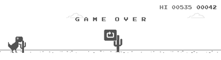 When you see that black dinosaur in your browser signifying that. Dinosaur Game Wikipedia