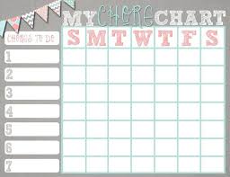 Teens Chore Charts Free Printable Btw They Are 8 5x11 Size