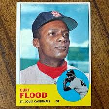 1963 Topps Curt Flood Higher Number Baseball Card #505, Sharp Corners, No  Creases