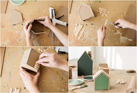 meuble en carton facile vous souhaitez changer de mobilier mais vous ne trouvez aucun meuble à votre goût ? Fabriquer Un Village De Noel En Carton Et Bois Nos Projets Diy