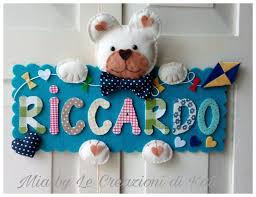Fiocco Nascita Personalizzato Nascita Fai Da Te Neonato Fai Da Te Feltro