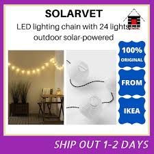 Ikea is stepping up to combat climate change by now selling solar panel kits and home batteries in the uk. Ikea Solarvet Led Lighting Chain With 24 Lights Outdoor Solar Powered Ball White Shopee Malaysia