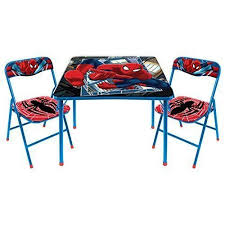 Kids Spiderman Sturdy Table Chairs Set Children Spiderman Furniture Easy Clean Kidsspidermansturdytablechairss Table And Chair Sets Chair Set Table And Chairs