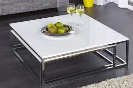 Design esstisch tisch arrondi kaffetisch bürotisch rund hochglanz weiß chrom. Design Couchtisch Stage 2er Set Weiss