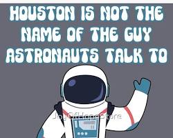 Image of astronauts talking to Houston