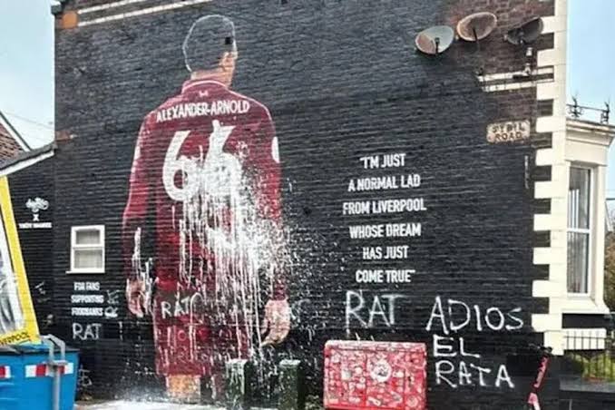 Trent Alexander-Arnold mural vandalised ahead of Liverpool return for Real  Madrid - Yahoo Sports