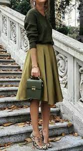 30 Winter Outfits For Job Interviews To Get On Amazon Job Interview Outfit Green Skirt Outfits Olive Skirt
