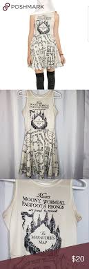 Harry Potter Marauder S Map Dress Small Harry Potter Marauders Map Map Dress Hot Topic Dresses