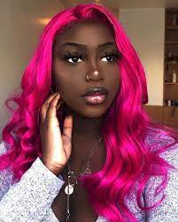 Ulovewigs Hairstyle Pre Plucked With Baby Human Virgin Hair For Women In 2021 Girl With Pink Hair Burgundy Hair Black Girl Pink Hair
